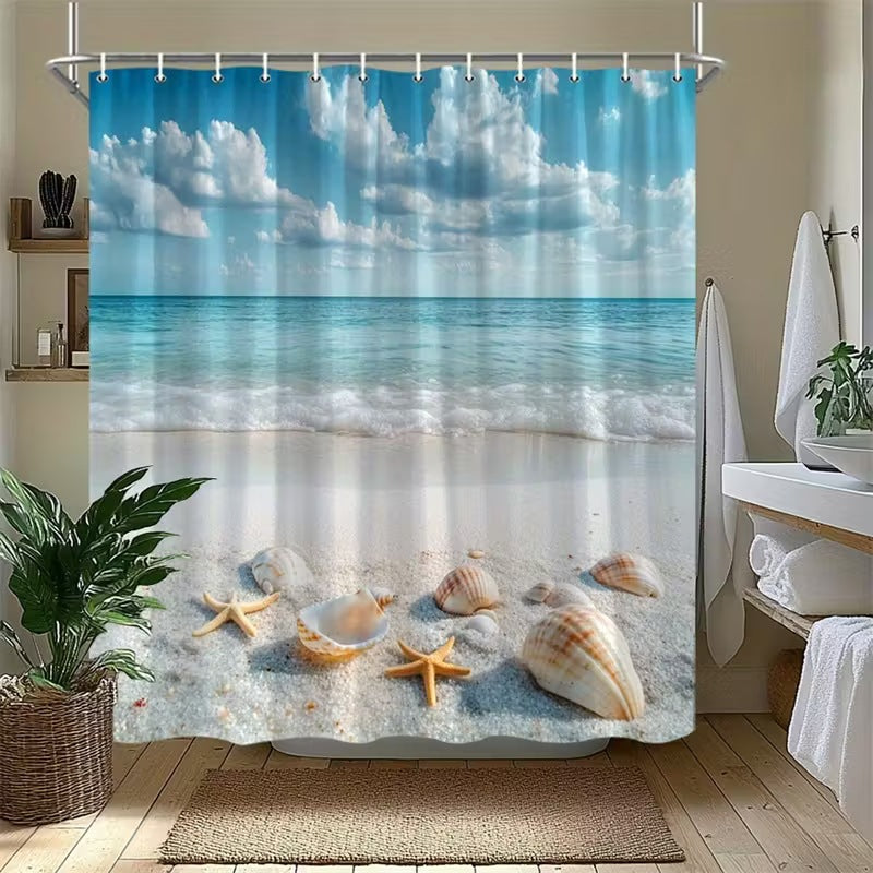 Coastal Scene Shower Curtain Kalsten