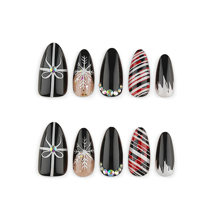 Artificial nails with festive Christmas designs Kalsten