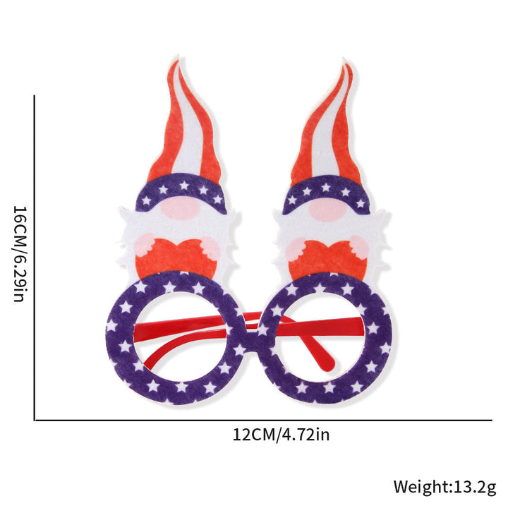Unisex nan novelty hand-shaped patriotic party eye glasses with finger-frame design Kalsten