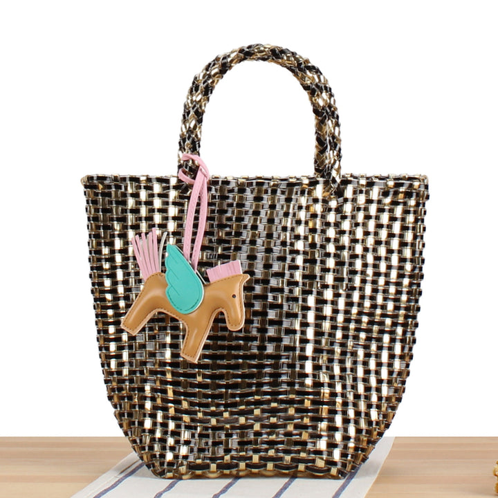 Playful basket bag with unique pendant Kalsten