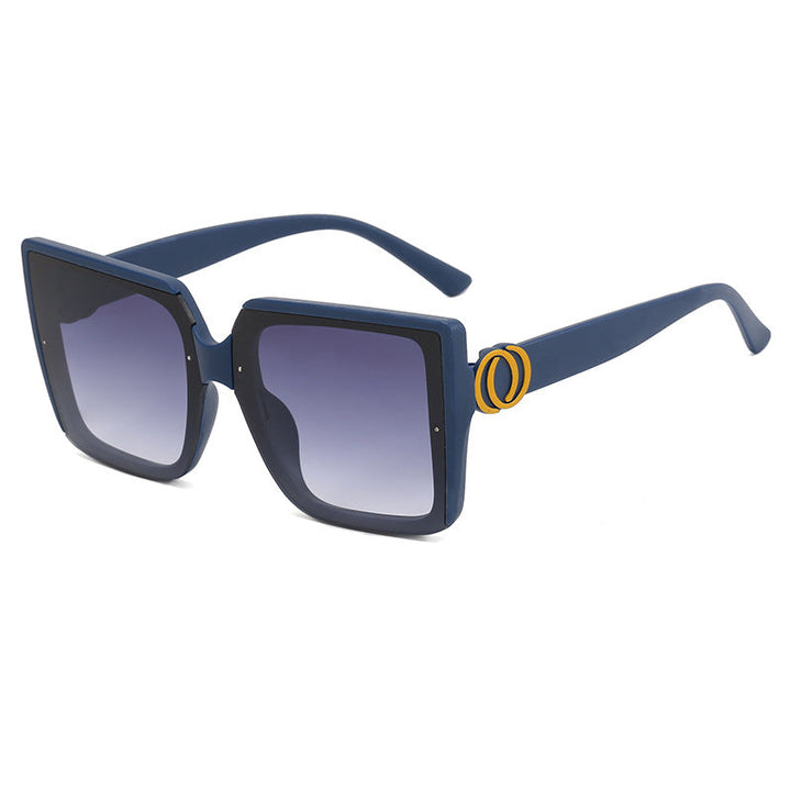 Women's square sunglasses with unique tire element Kalsten