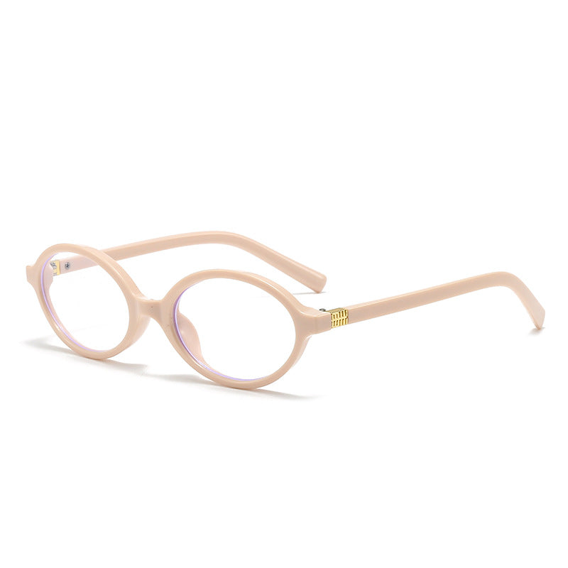 Women's fashionable oval glasses with golden accents Kalsten