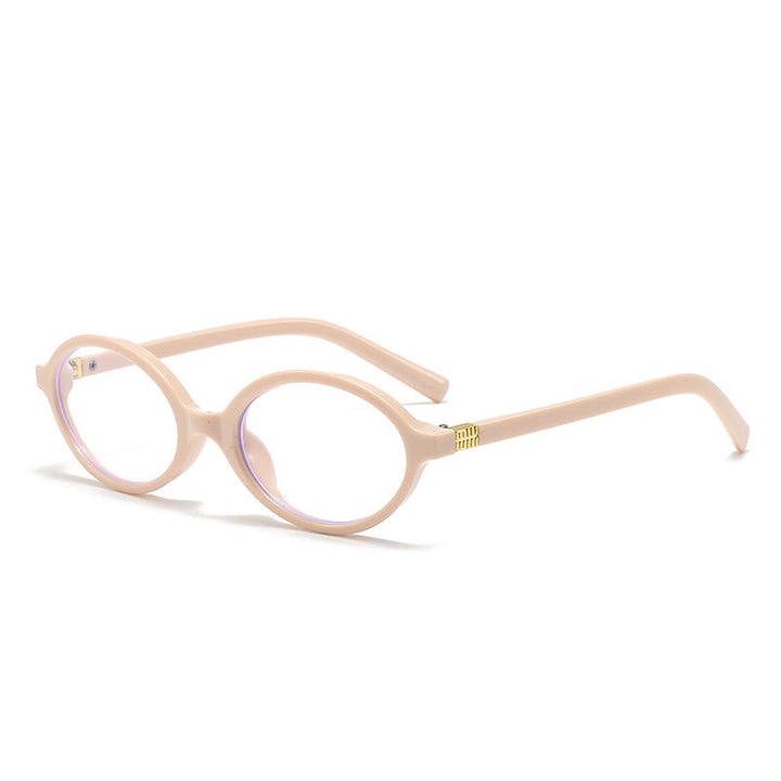 Women's fashionable oval glasses with golden accents Kalsten