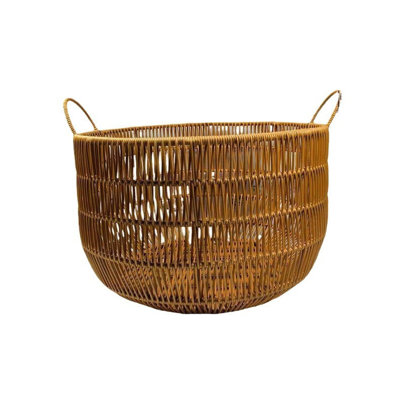 Large Round Handcrafted Woven Storage Basket Kalsten