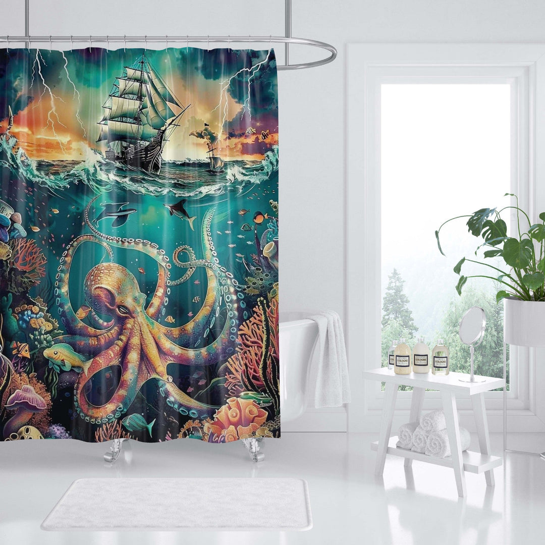 Ocean-Themed Art Shower Curtain Kalsten