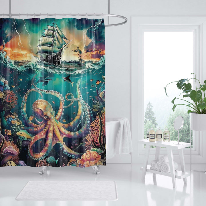Ocean-Themed Art Shower Curtain Kalsten