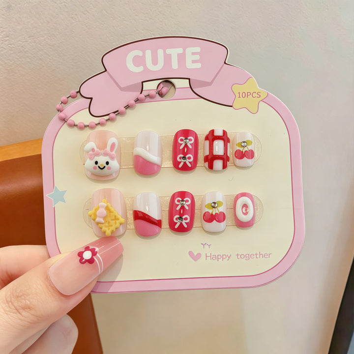 Colorful Nail Art Artificial Nails with Summery Designs Kalsten