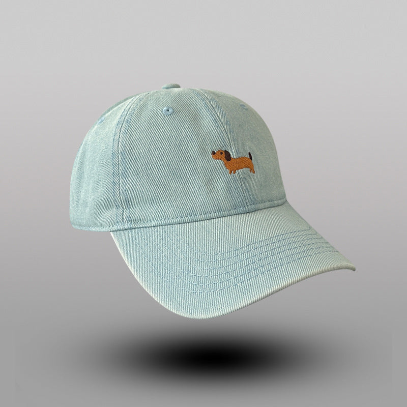 Women's Casual Embroidered Dog Theme Baseball Cap Kalsten