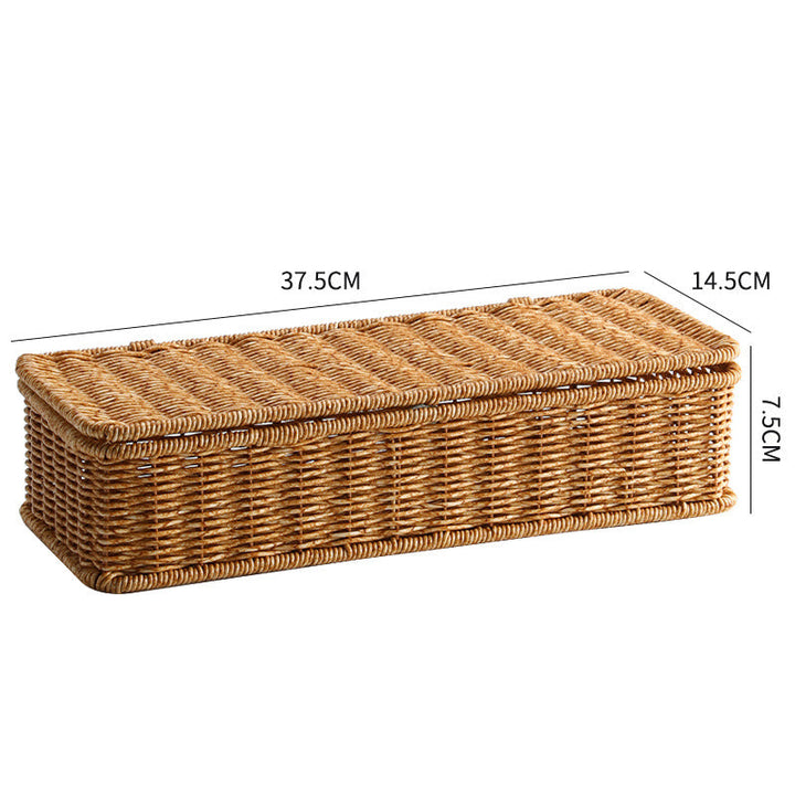 Unisex Rectangular Storage Basket with Removable Fabric Insert Kalsten