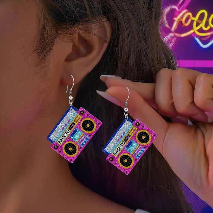 Retro-Inspired Compact Cassette Earrings Kalsten