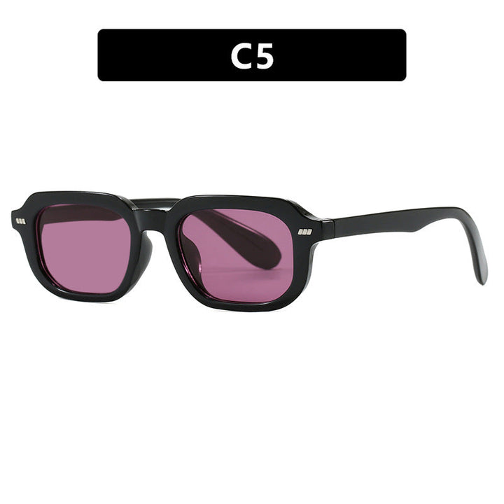 Women’s square sunglasses with high-gloss transparent frame and polarized lenses Kalsten