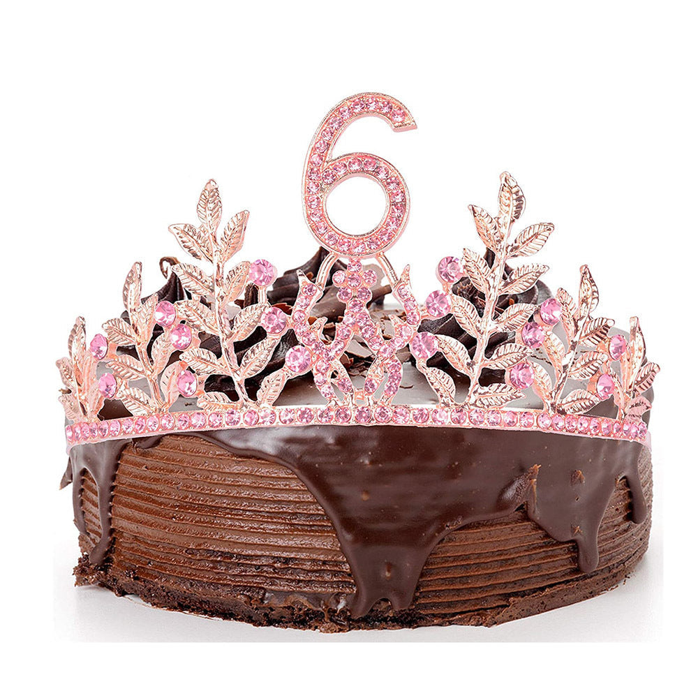 Women's Glamorous Birthday Crown with Shining Rhinestones Kalsten