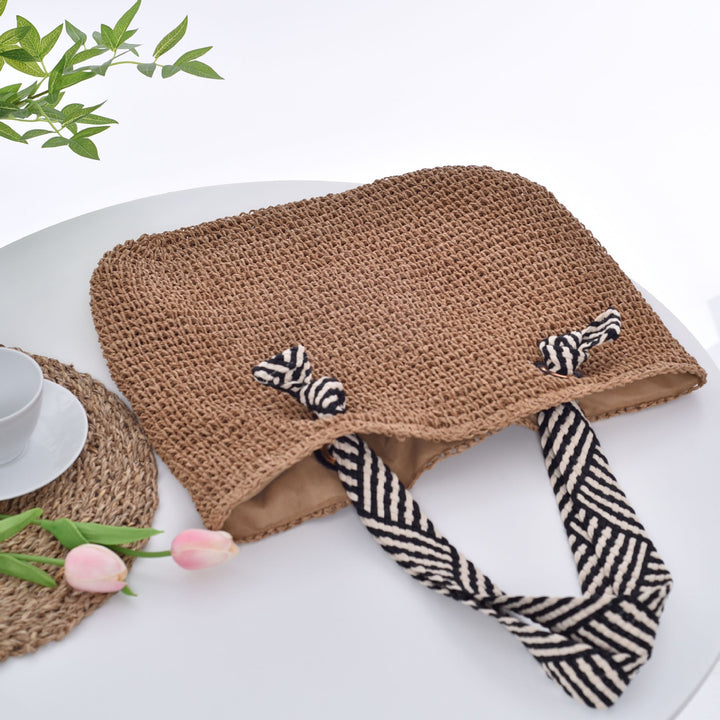 Handbag with Striped Shoulder Straps Kalsten