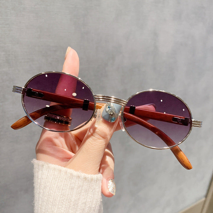 Women's Vintage-Style Sunglasses with Wooden Inner Frame Kalsten