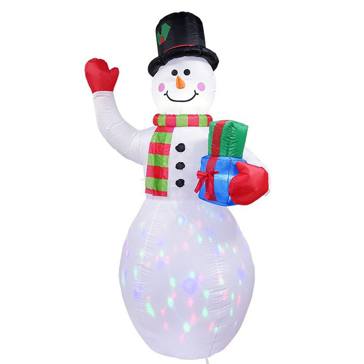 Inflatable Led Yard Santa Riding Polar Bear Outdoor Christmas Decoration With Internal Fan And Anchor Stakes