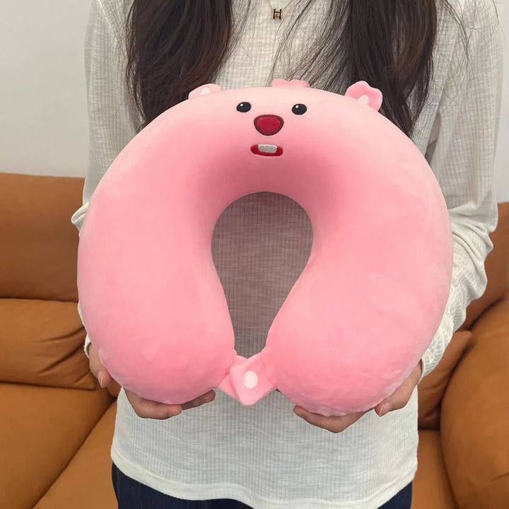 Unisex Neck Support Pillow with Cute Animal Design Kalsten