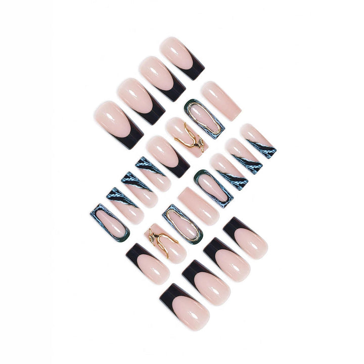 Designer Geometric Press-On Nail Art Kalsten