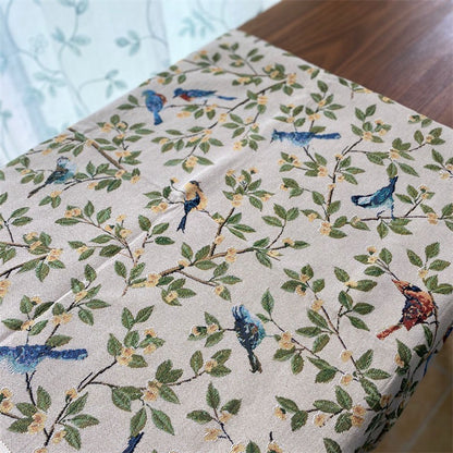 Birds and Leaves Decorative Table Runner