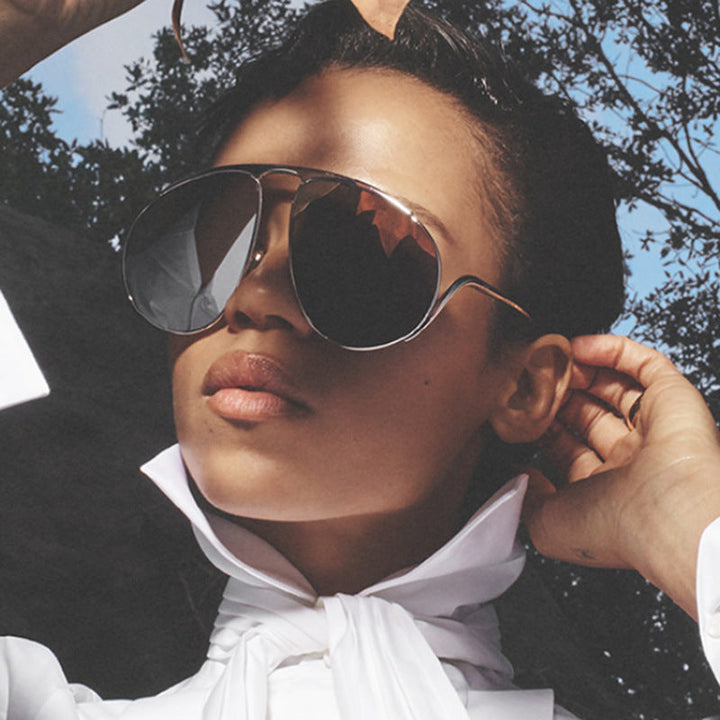Ladies fashionable pilot sunglasses with polarized lenses and elegant metal frame Kalsten