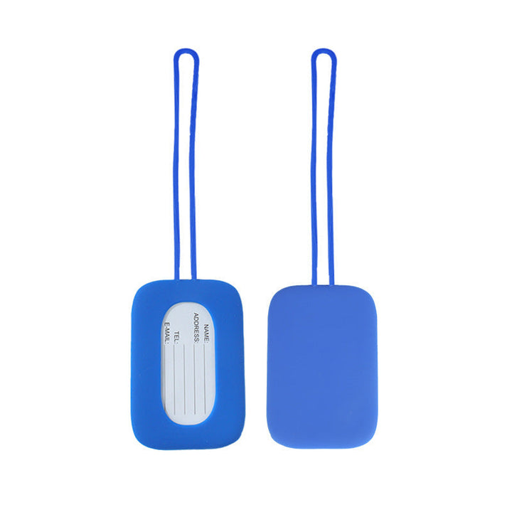silicone luggage tag with ID window and elastic strap Kalsten