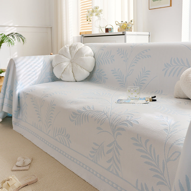 Elegant Leaf Patterned Sofa Cover