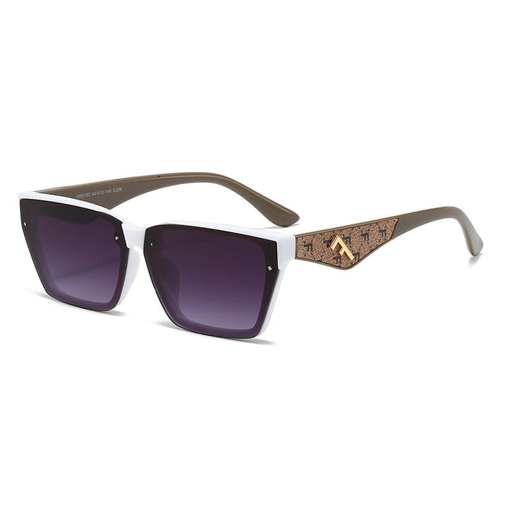 Women's square sunglasses with matte frame and fashionable accents Kalsten