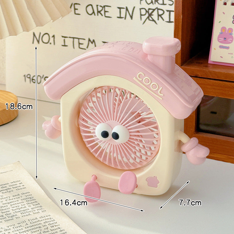 Ladies Portable Mini Table Fan with Cute Character Design Kalsten