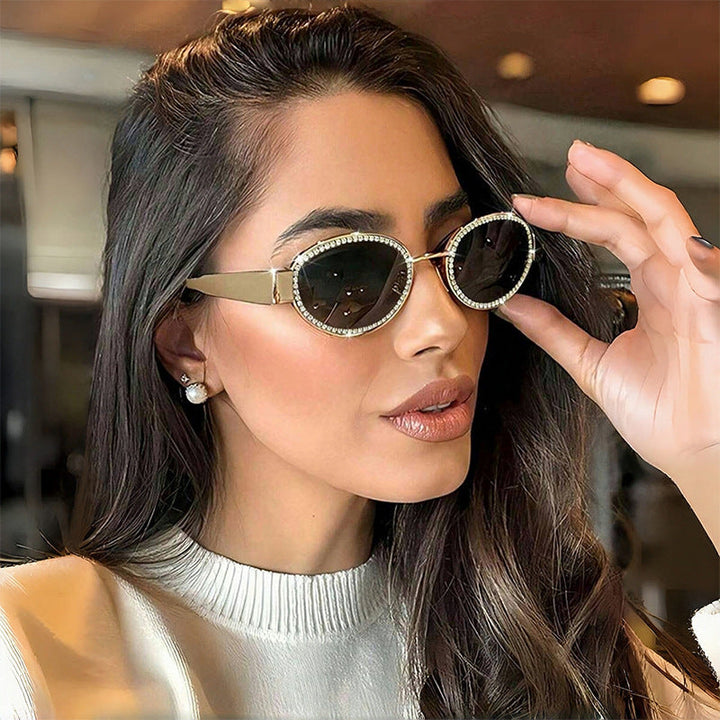 Ladies Designer Sunglasses with Sparkling Crystal Frame Kalsten