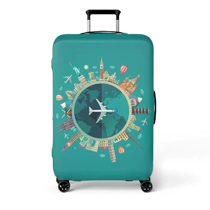 Women's hard shell suitcase with exciting travel motif Kalsten