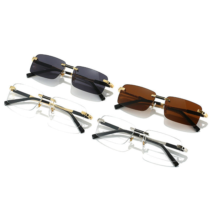 Women's sunglasses in modern rectangular design with luxurious metal elements Kalsten