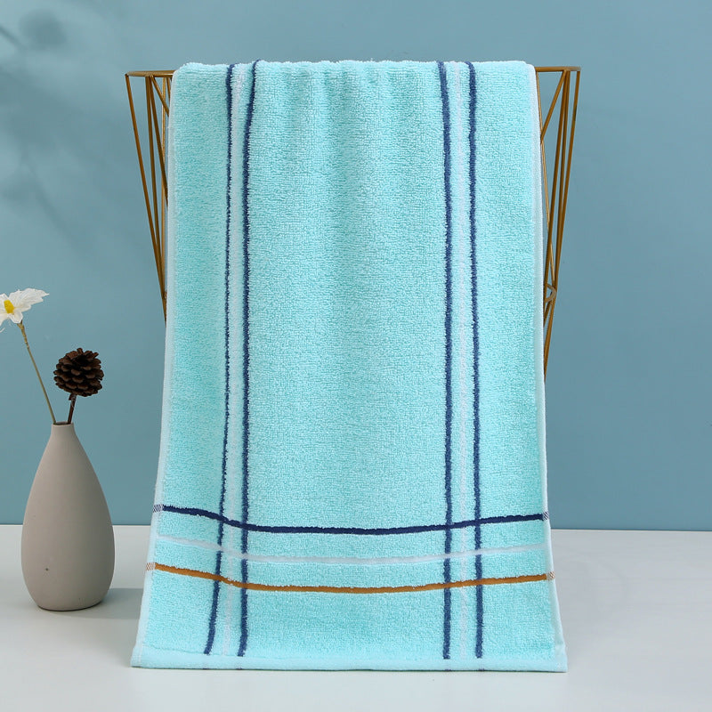 Terry Bath Towel with High-Quality Check Border Kalsten
