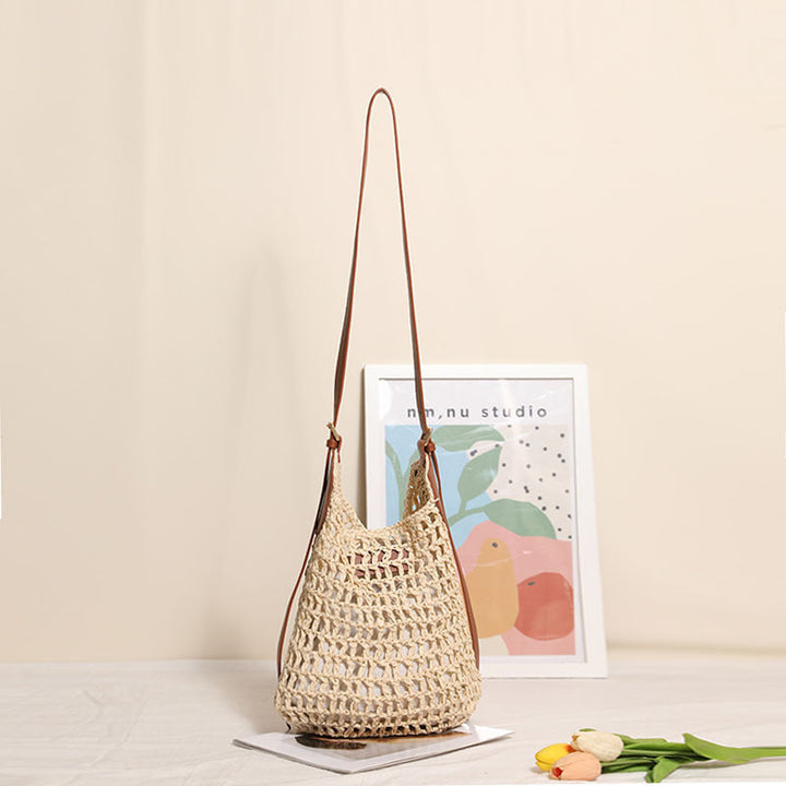 Hand-knotted shoulder bag with metal appliqués Kalsten
