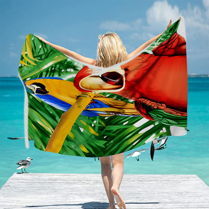 Beach towel with vibrant tropical motif Kalsten