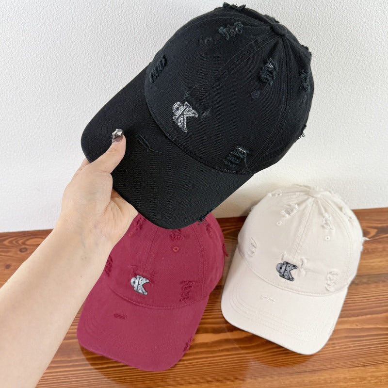 Men's Distressed Adjustable Baseball Cap Kalsten