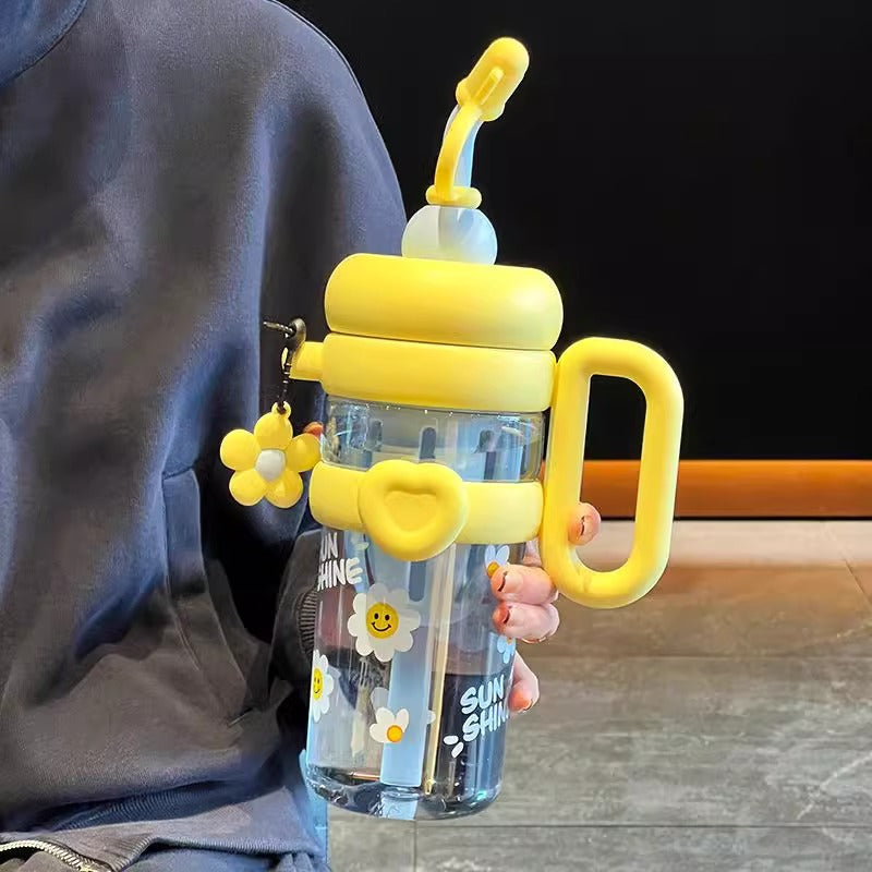 Unisex Water Bottle with Refillable Straw Kalsten