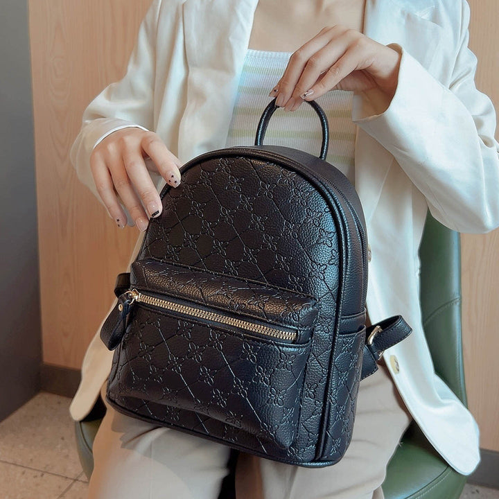 Floral Textured Mini Backpack Kalsten