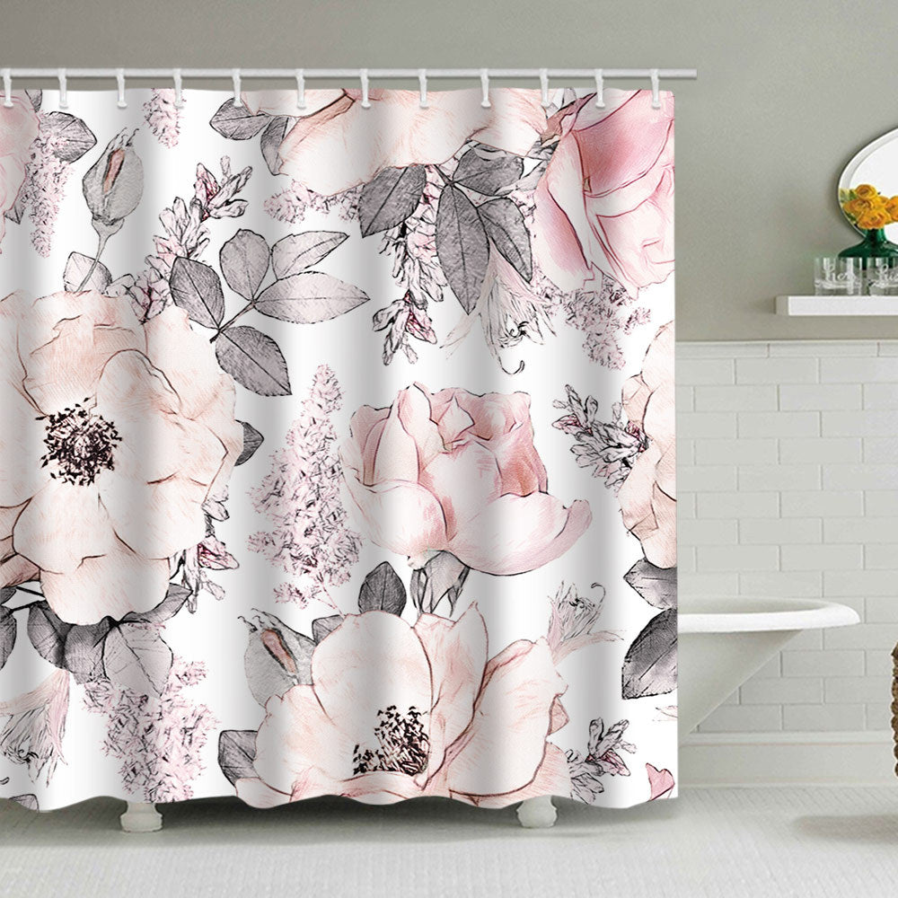 Floral Print Shower Curtain Kalsten