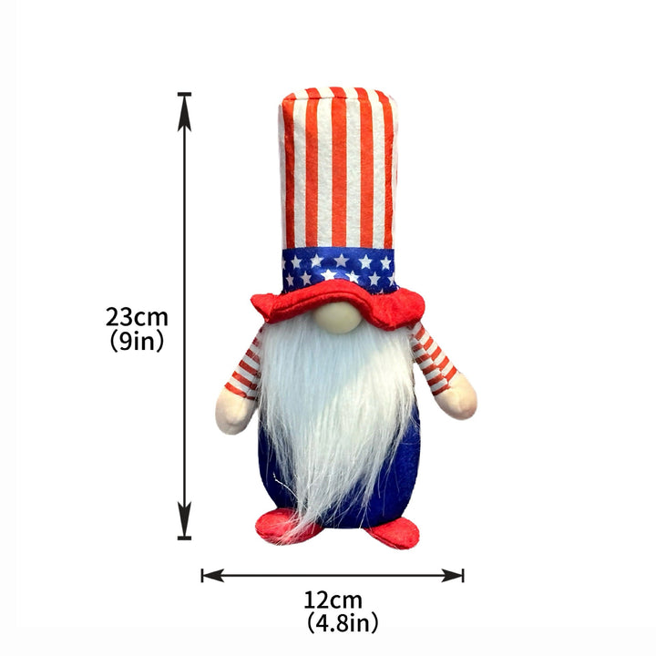 Unisex decorative gnome figure with a tall top hat and long artificial beard Kalsten