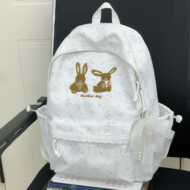 Charming Rabbit-Themed School Backpack