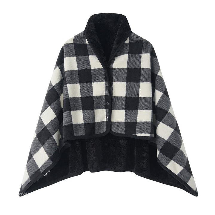 Women Comfortable Throw Blanket with Checkered Pattern Kalsten