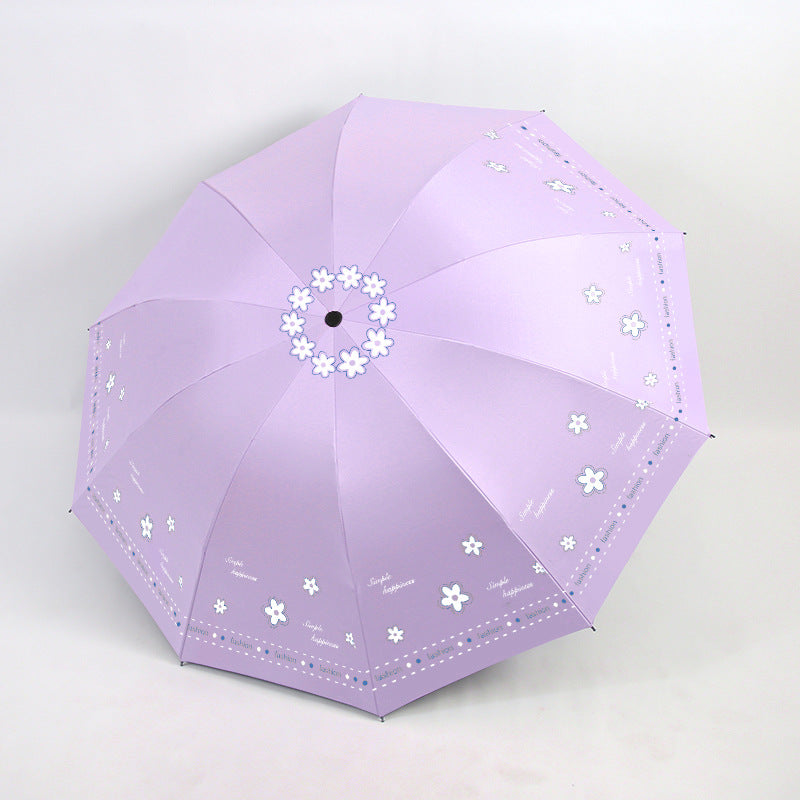 Women's Folding Umbrella with Floral Patterns and UV Protection Kalsten
