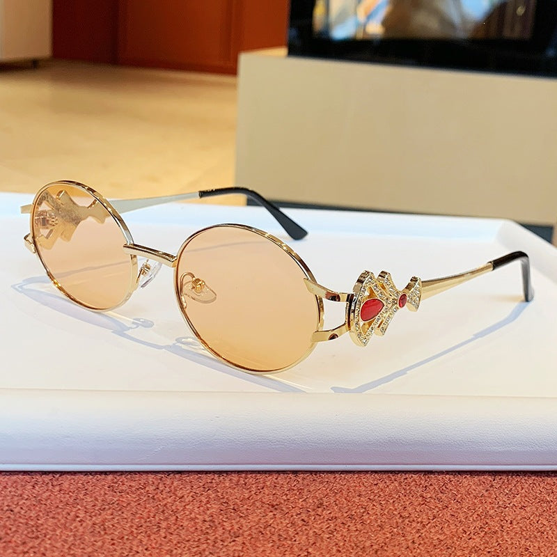 Ladies elegant rectangular sunglasses with glamorous embellishments Kalsten