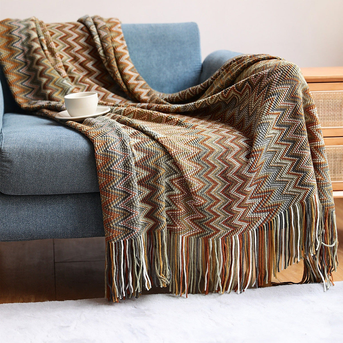 Zigzag Weave Throw Blanket
