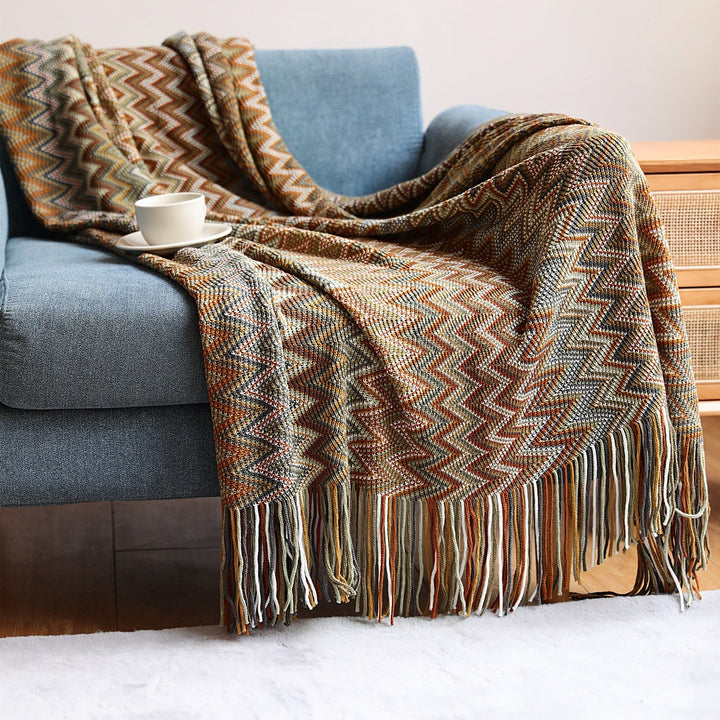Zigzag Weave Throw Blanket Kalsten