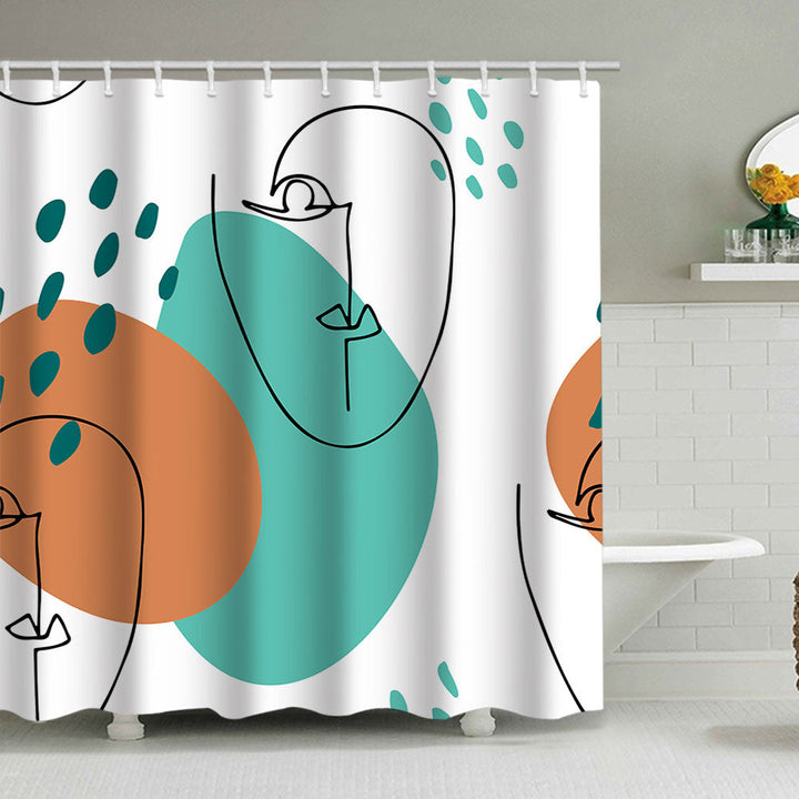 Abstract Botanical Print Shower Curtain Kalsten