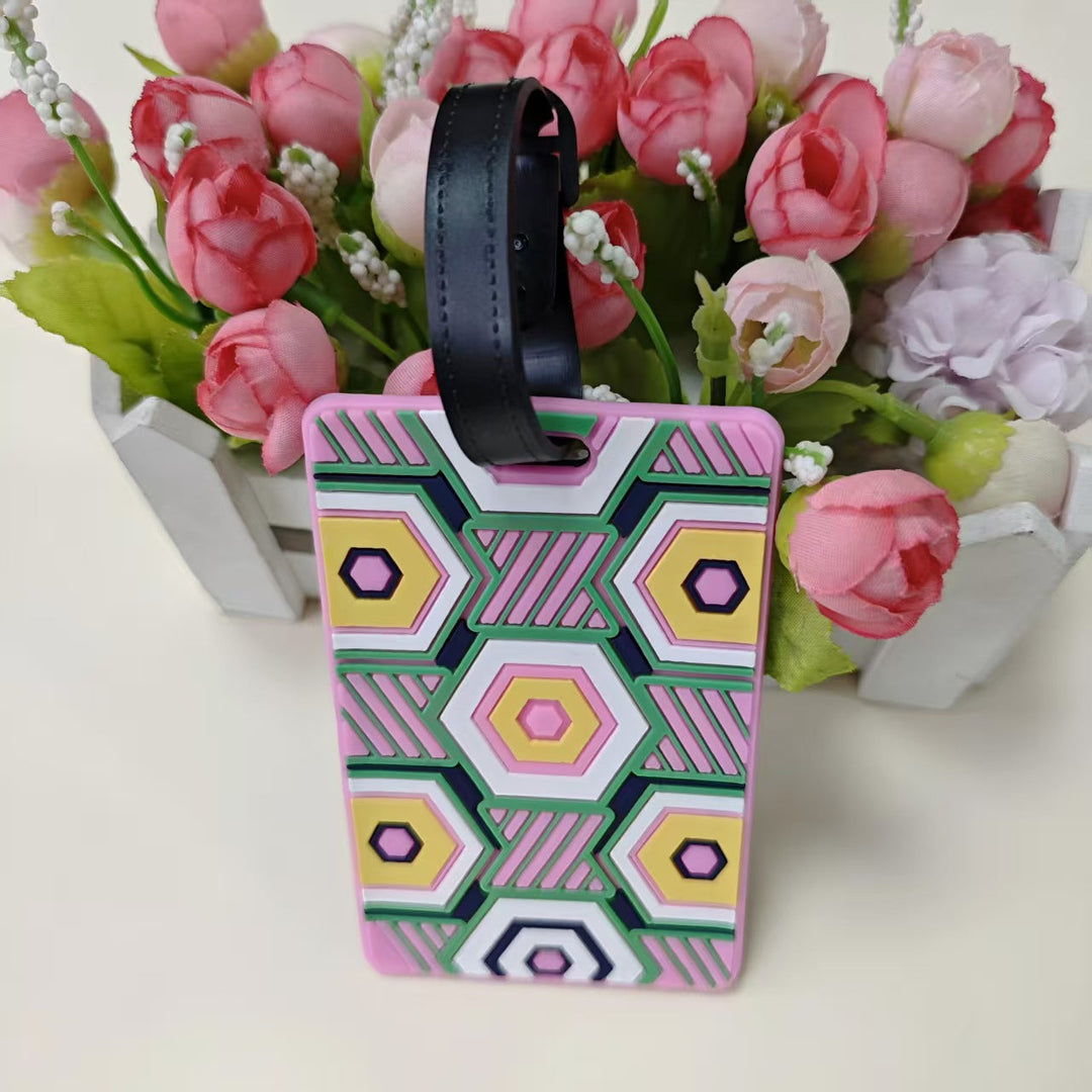Unisex Geometric Patterned Luggage Identifier Kalsten