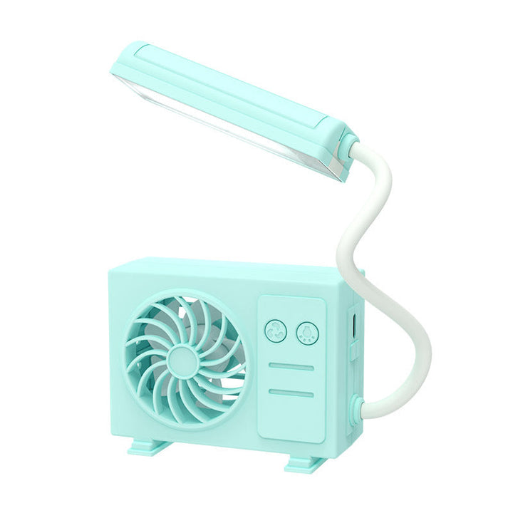 Women's multifunctional table lamp with integrated fan and flexible arm positioning Kalsten