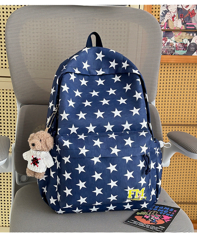 Casual Star-Printed School Backpack