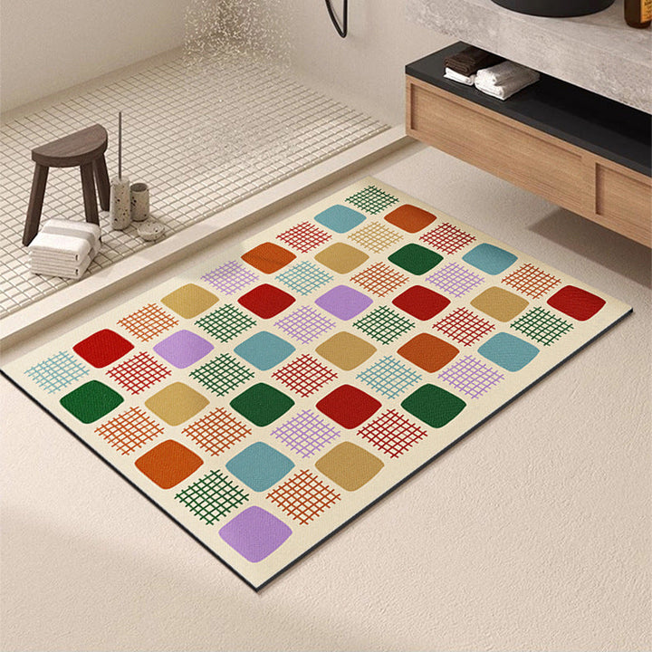 Geometric Patterned Bath Mat Kalsten