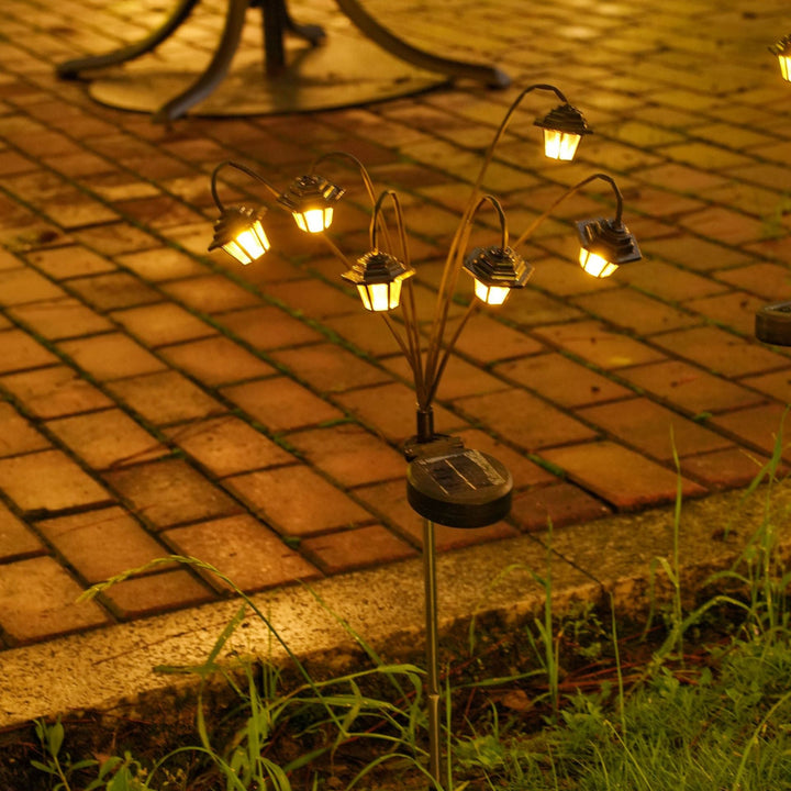 Decorative Solar Lantern Stake Lights Cluster For Garden Pathway Kalsten